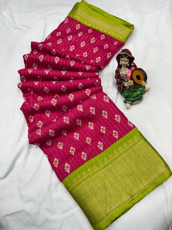 Rani_Dola_Silk_Saree_With_Unstitched_Blouse_For_Women
