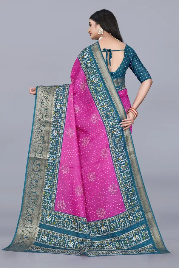 Pink_Dola_Silk_Saree_With_Unstitched_Blouse_For_Women