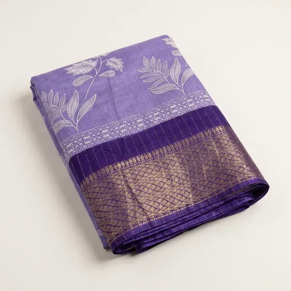 Lovender_Dola_Silk_Saree_With_Unstitched_Blouse_For_Women