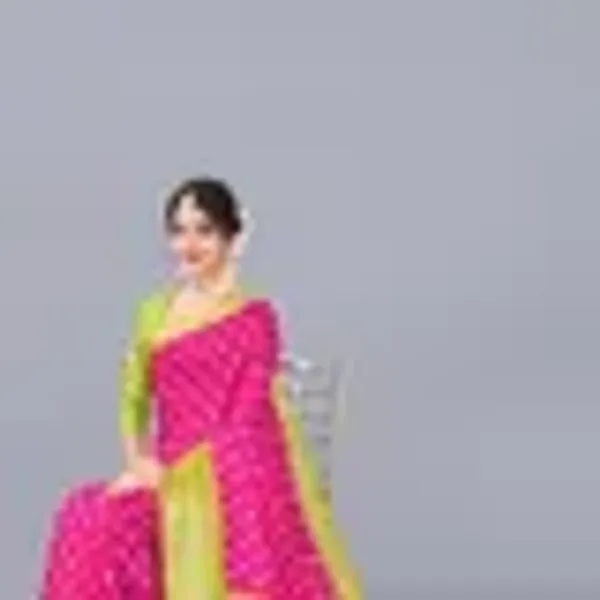 Yellow_Dola_Silk_Saree_With_Unstitched_Blouse_For_Women