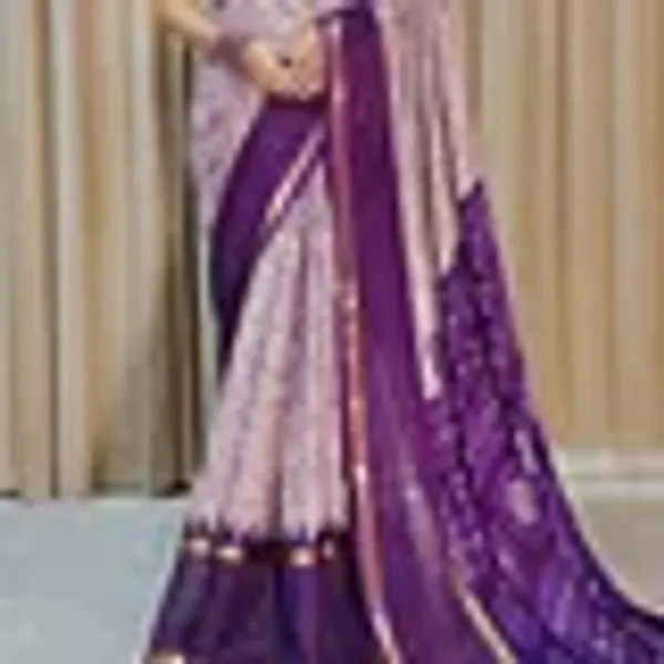 Grey_Cotton_Chex_Saree_With_Unstitched_Blouse_For_Women
