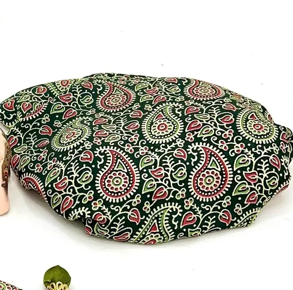 Green_Japan_Satin_Saree_With_Unstitched_Blouse_For_Women
