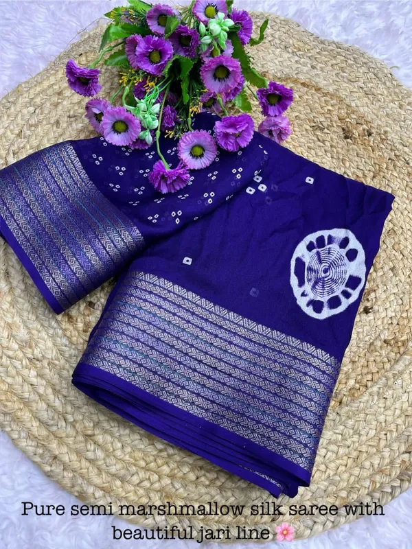 Purple_Georgette_Saree_With_Unstitched_Blouse_For_Women