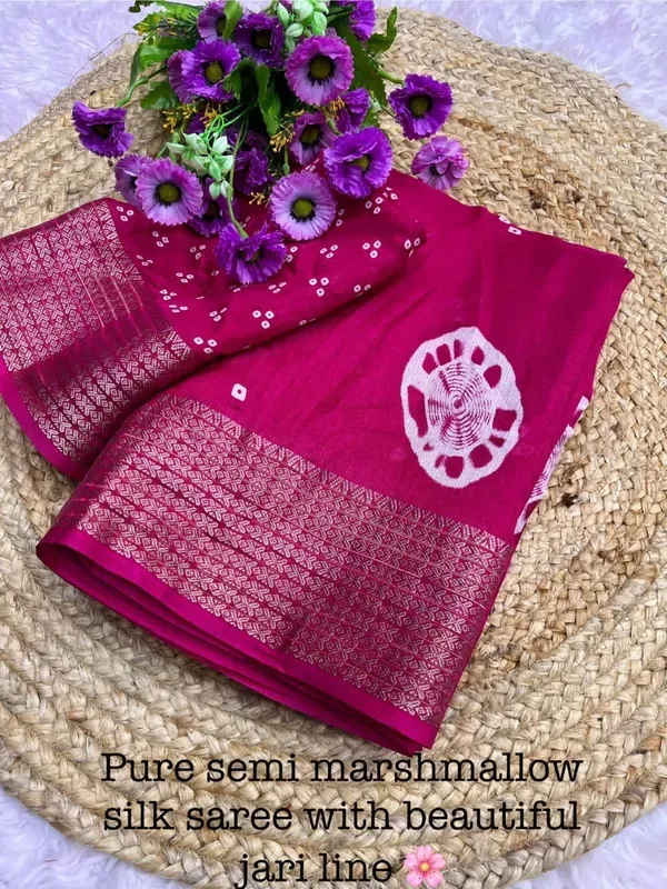 Pink_Georgette_Saree_With_Unstitched_Blouse_For_Women