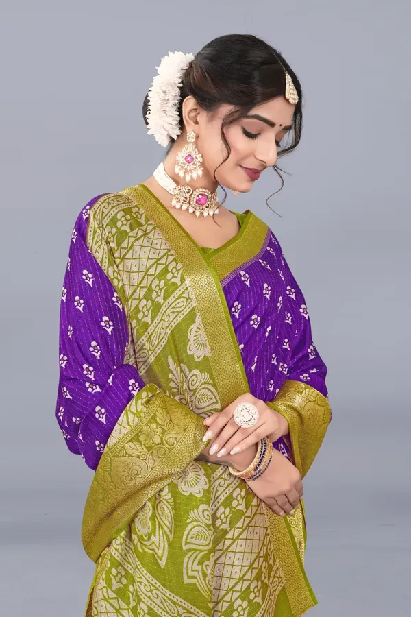 Purple_Dola_Silk_Saree_With_Unstitched_Blouse_For_Women