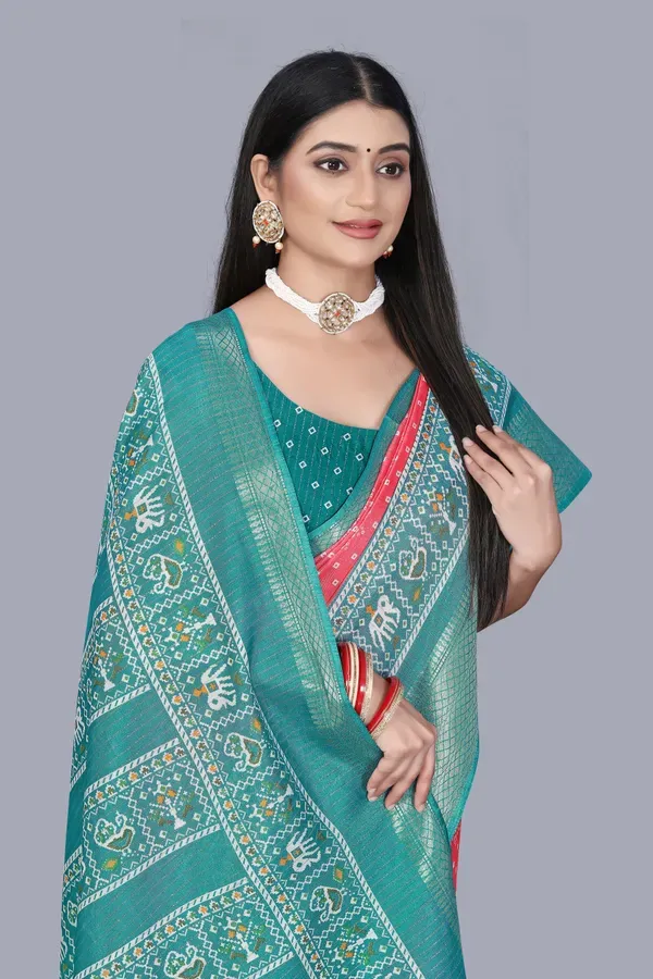 Pink_Dola_Silk_Saree_With_Unstitched_Blouse_For_Women