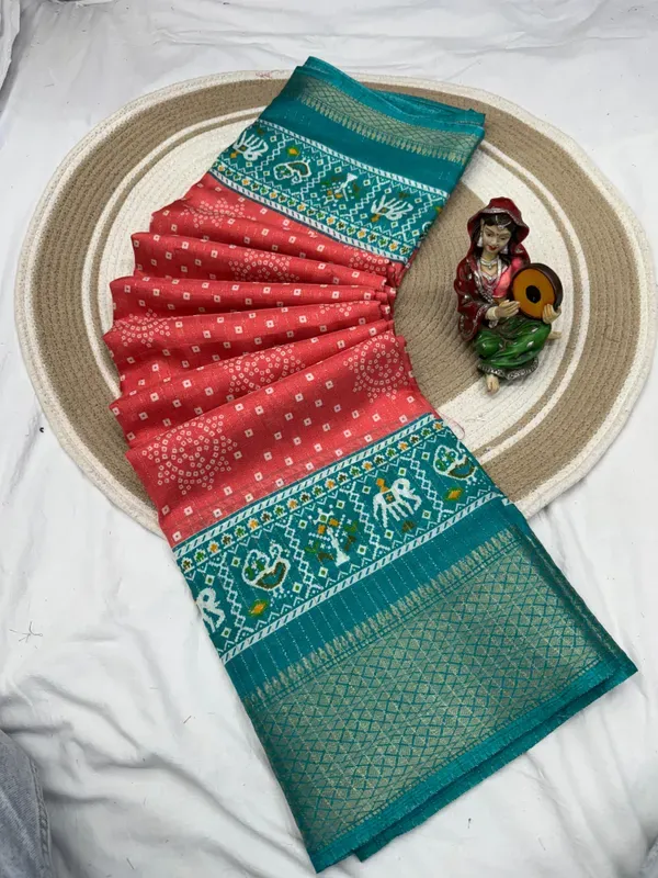 Pink_Dola_Silk_Saree_With_Unstitched_Blouse_For_Women