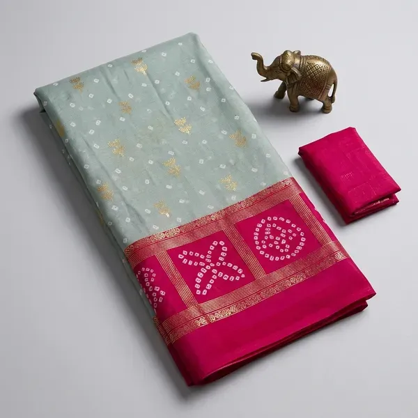 Grey_Moss_Silk_Saree_With_Unstitched_Blouse_For_Women