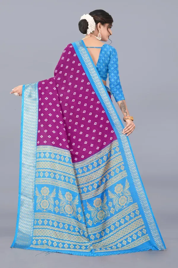 Wine_Dola_Silk_Saree_With_Unstitched_Blouse_For_Women