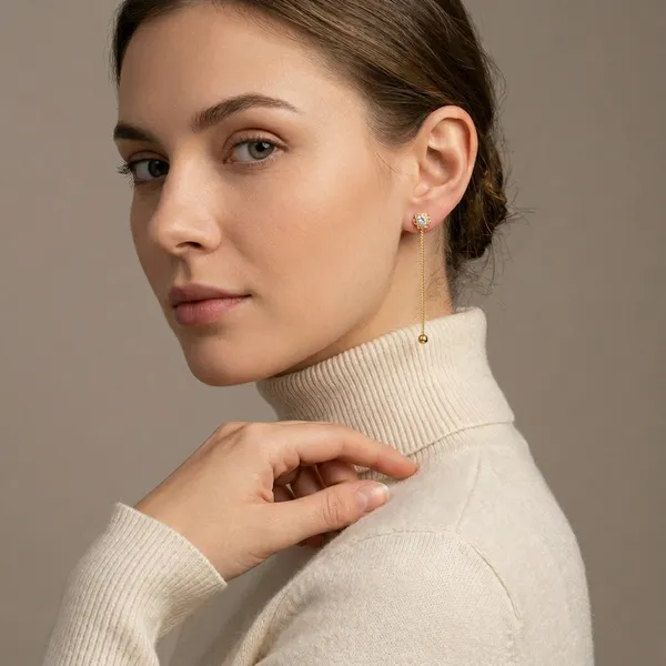 Gold_Bronze_Cz_White_Stone_2-In-1_Drop_Earrings_For_Women
