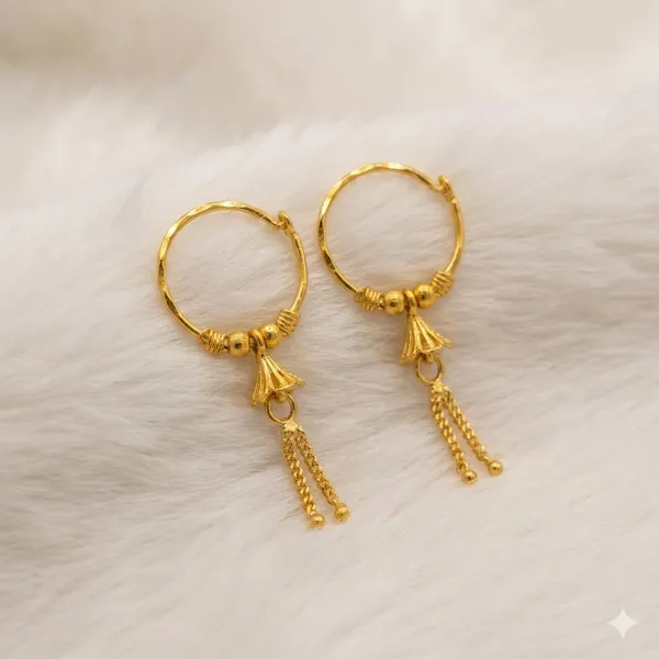 Gold_Bronze_Chain_Linked_Bali_Earrings_For_Women