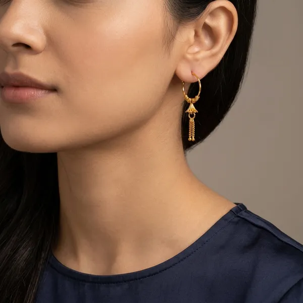 Gold_Bronze_Chain_Linked_Bali_Earrings_For_Women