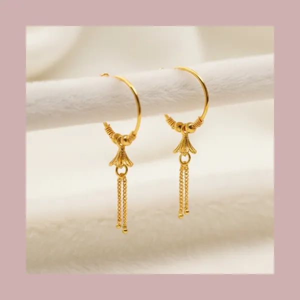 Gold_Bronze_Chain_Linked_Bali_Earrings_For_Women