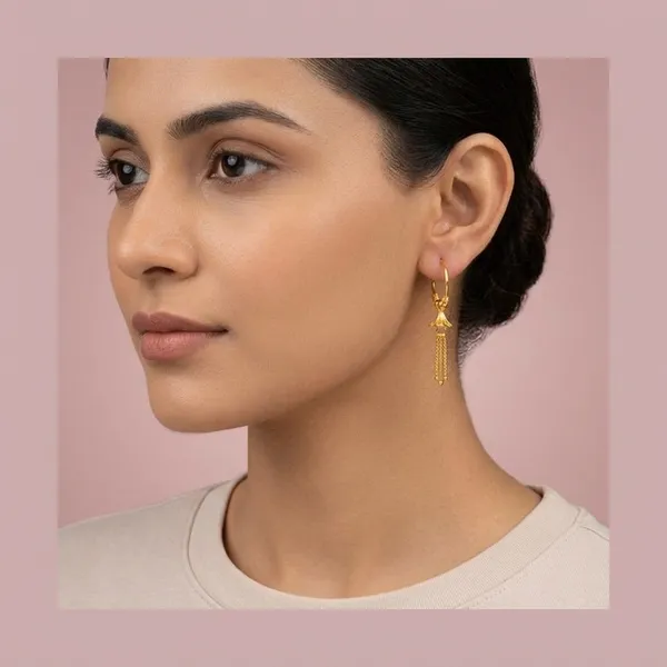 Gold_Bronze_Chain_Linked_Bali_Earrings_For_Women