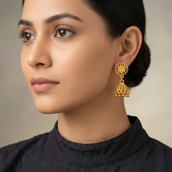 Gold_Bronze_Jhumka_Earrings_For_Women