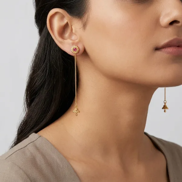 Gold_Bronze_Pink_Crystal_Beads_Jhumki_Sui_Dhaga_Earrings_For_Women