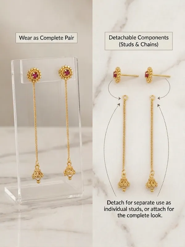Gold_Bronze_Pink_Crystal_Beads_Jhumki_Sui_Dhaga_Earrings_For_Women