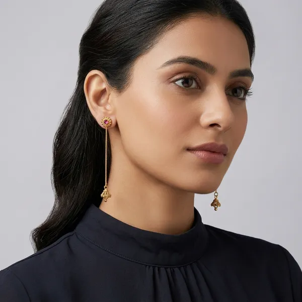 Gold_Bronze_Pink_Crystal_Beads_Jhumki_Sui_Dhaga_Earrings_For_Women