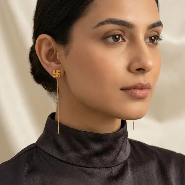 Gold_Bronze_Swastik_Design_Sui_Dhaga_Earrings_For_Women