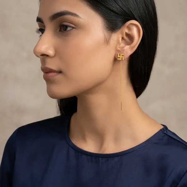 Gold_Bronze_Swastik_Design_Sui_Dhaga_Earrings_For_Women