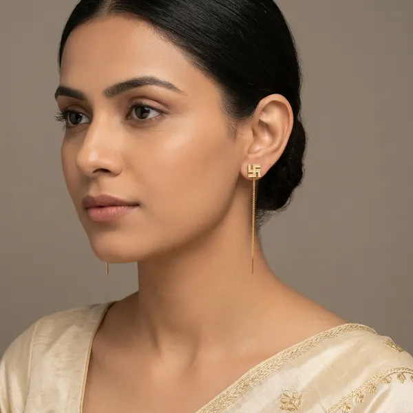 Gold_Bronze_Swastik_Design_Sui_Dhaga_Earrings_For_Women
