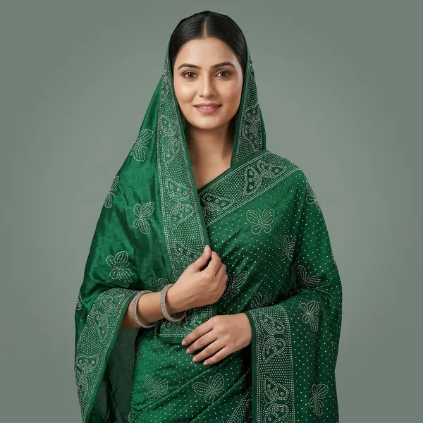 Green_Silk_Silver_Embroidered_Saree_For_Women