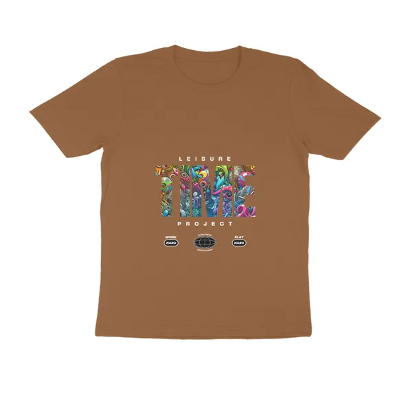 Brown_Cotton_Oversized_Graphic_Print_Crew_Neck_T-Shirt_For_Unisex