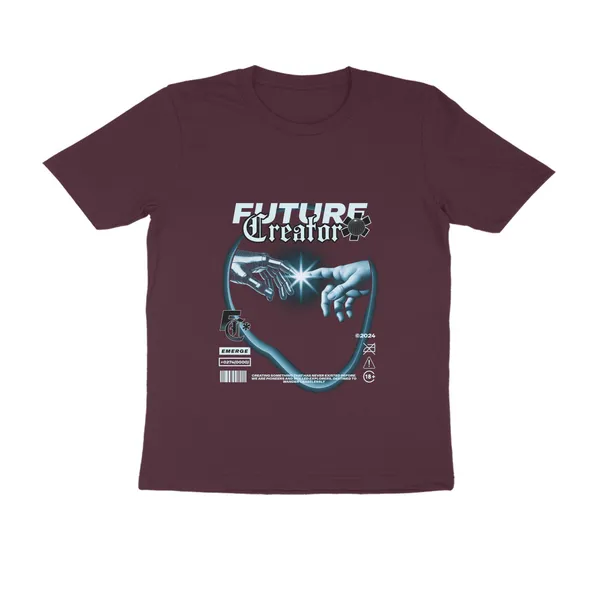 Maroon_Cotton_Oversized_Graphic_Print_T-Shirt_For_Unisex
