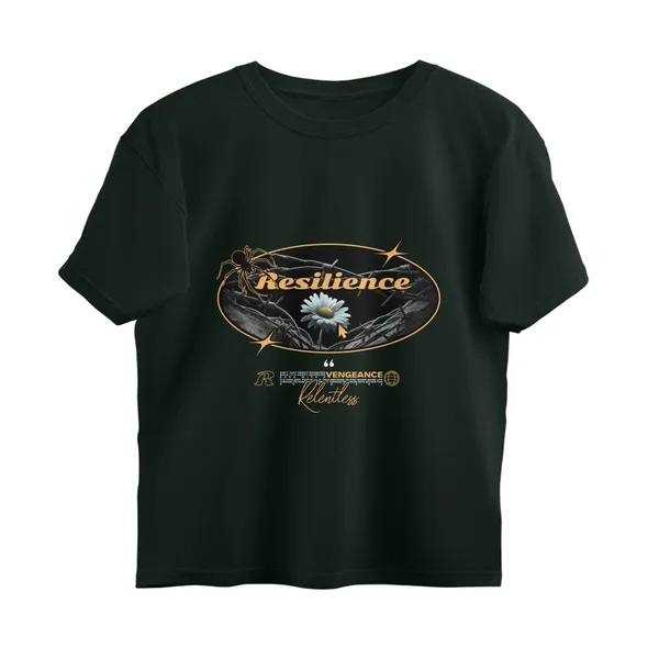 Dark_Green_Cotton_Oversized_Graphic_Print_T-Shirt_For_Unisex