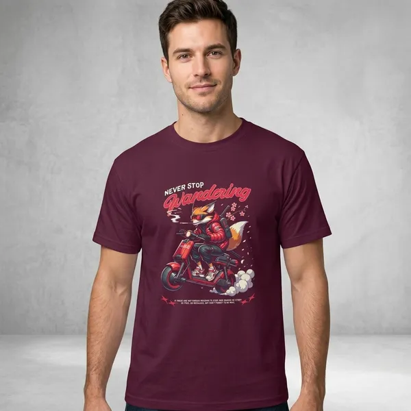 Maroon_Cotton_Regular_Fit_Graphic_Print_T-Shirt_For_Unisex