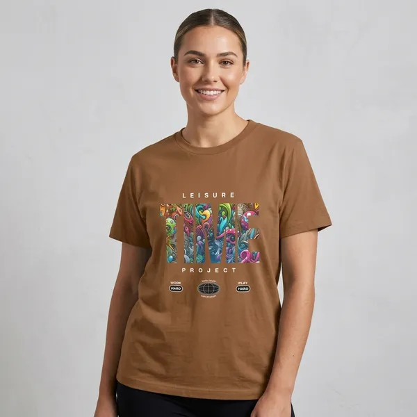Brown_Cotton_Oversized_Graphic_Print_Crew_Neck_T-Shirt_For_Unisex