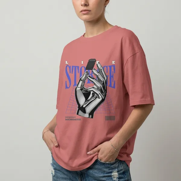 Pink_Cotton_Oversized_Graphic_Print_T-Shirt_For_Unisex