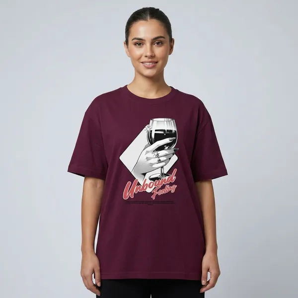 Maroon_Cotton_Oversized_Graphic_Print_T-Shirt_For_Unisex