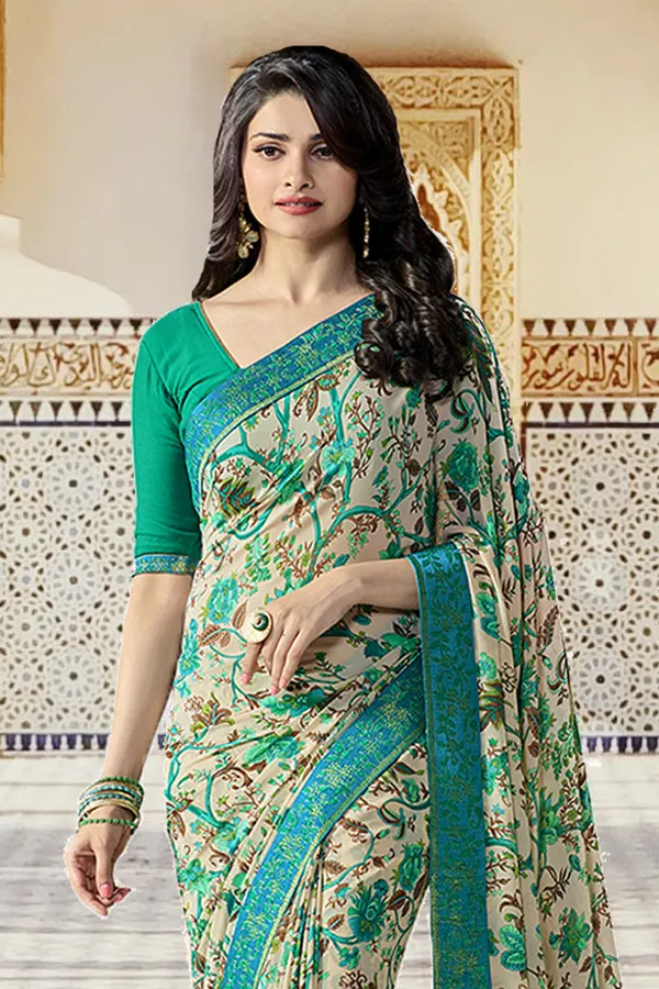Women's_Georgette_Printed_Saree_With_Blouse