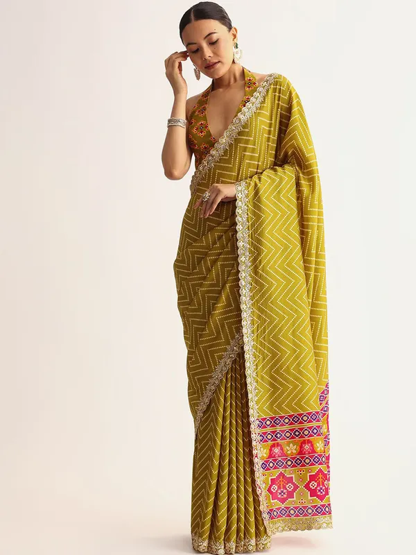 Manipuri_Printed_Saree_With_Embroidery_Work_Lace