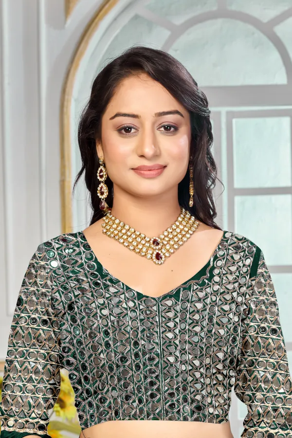 Satin_Silk_Saree_With_Exquisite_Mirror_Work_And_Matching_Blouse_Piece