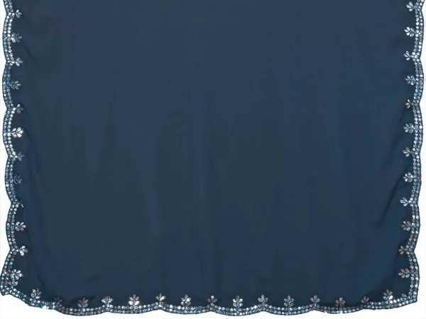 Women's_Georgette_Plain_Mirror_Work_Party_Wear_Sarees_With_Blouse_Piece