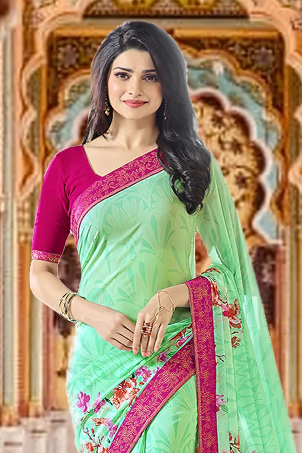 Women's_Georgette_Printed_Saree_With_Blouse