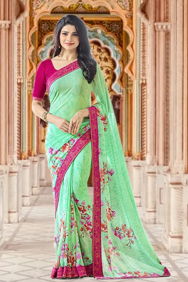 Women's_Georgette_Printed_Saree_With_Blouse