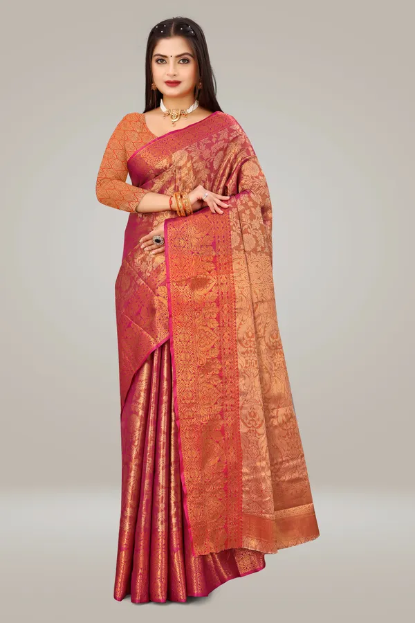 Kanjeevaram_Silk_Saree_With_Unstitched_Blouse