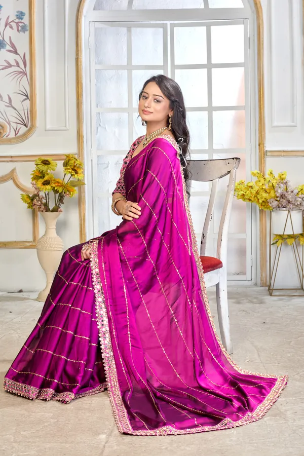 Satin_Silk_Saree_With_Exquisite_Mirror_Work_And_Matching_Blouse_Piece