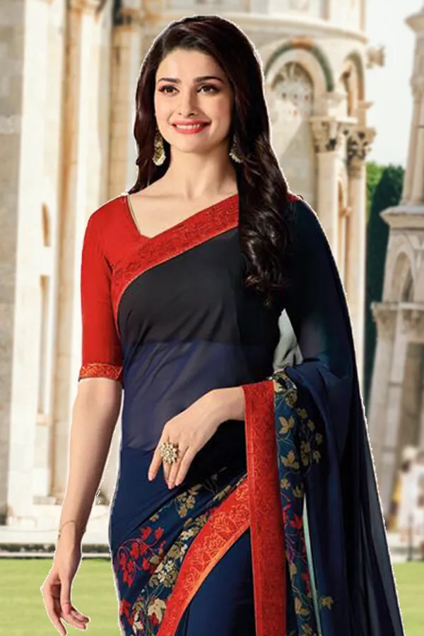 Women's_Georgette_Printed_Saree_With_Blouse