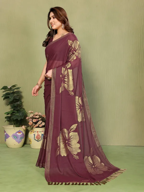 Star_Georgette_Foil_Print_Saree_With_Zalar_Lace
