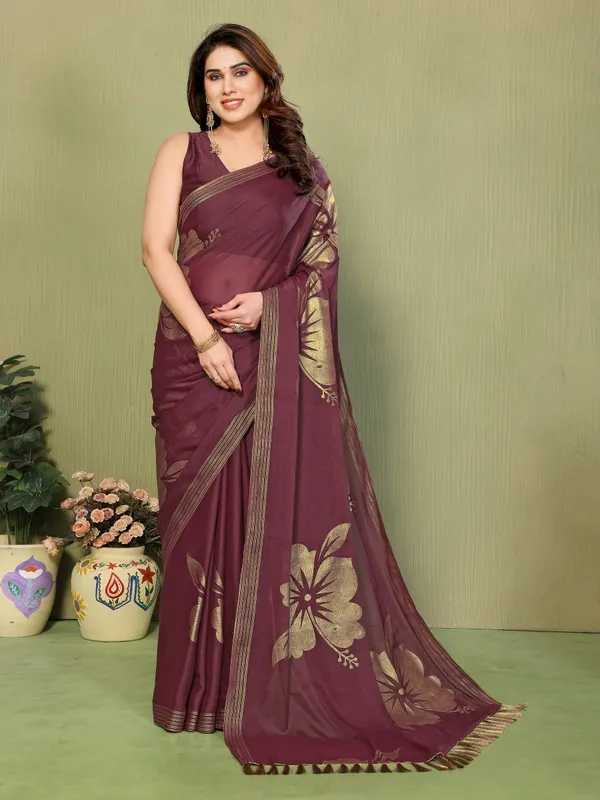 Star_Georgette_Foil_Print_Saree_With_Zalar_Lace