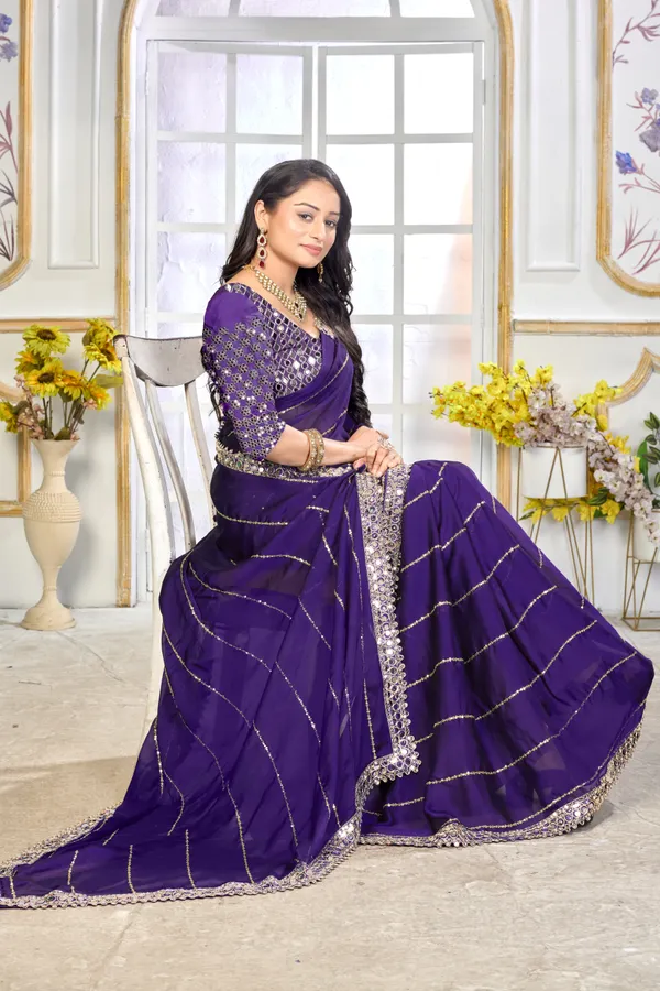 Satin_Silk_Saree_With_Exquisite_Mirror_Work_And_Matching_Blouse_Piece
