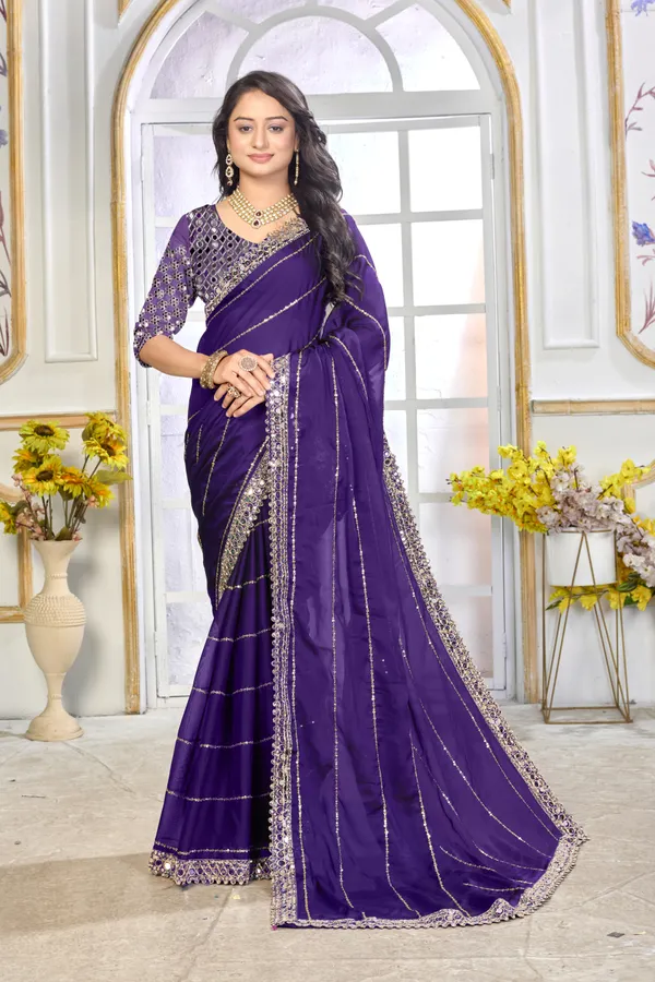 Satin_Silk_Saree_With_Exquisite_Mirror_Work_And_Matching_Blouse_Piece