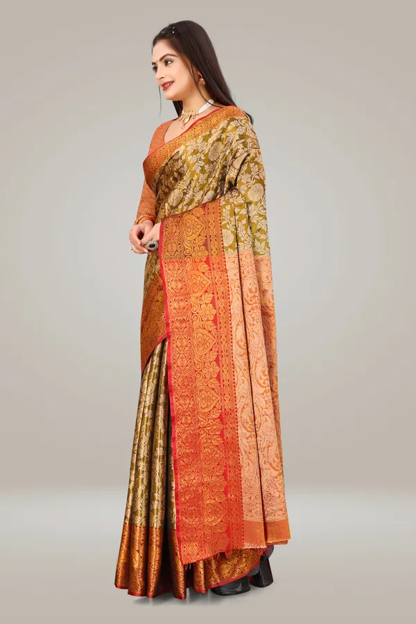 Kanjeevaram_Silk_Saree_With_Unstitched_Blouse