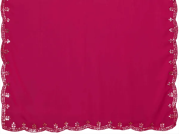 Women's_Georgette_Plain_Mirror_Work_Party_Wear_Sarees_With_Blouse_Piece