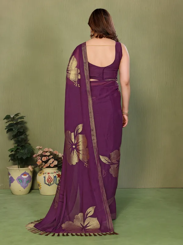 Star_Georgette_Foil_Print_Saree_With_Zalar_Lace