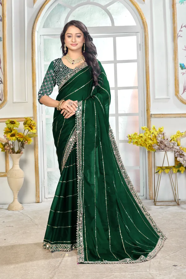 Satin_Silk_Saree_With_Exquisite_Mirror_Work_And_Matching_Blouse_Piece